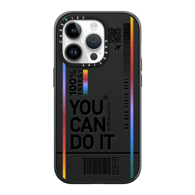 Realest Intentions x CASETiFY iPhone 14 Pro ケース マットブラック インパクトケース MagSafe対応 You Can Do It