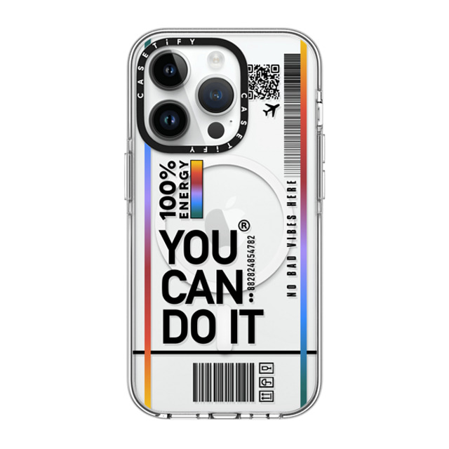 Realest Intentions x CASETiFY iPhone 14 Pro ケース クリア クリア ケース MagSafe対応 You Can Do It