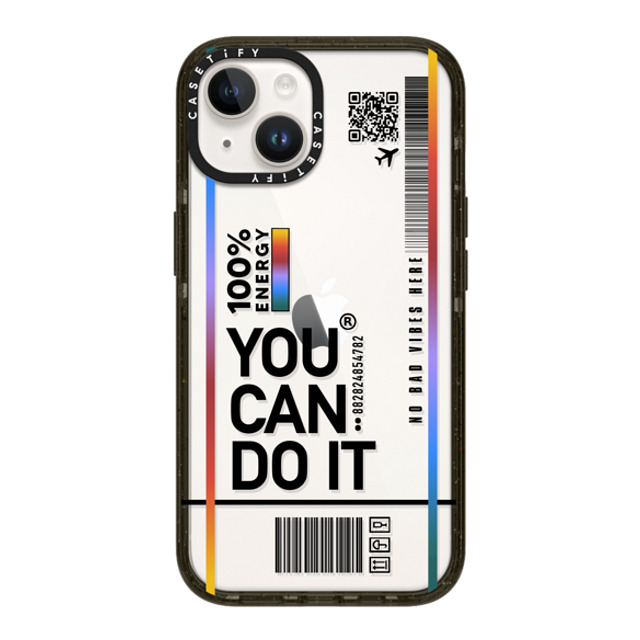 Realest Intentions x CASETiFY iPhone 14 ケース ブラック インパクトケース You Can Do It