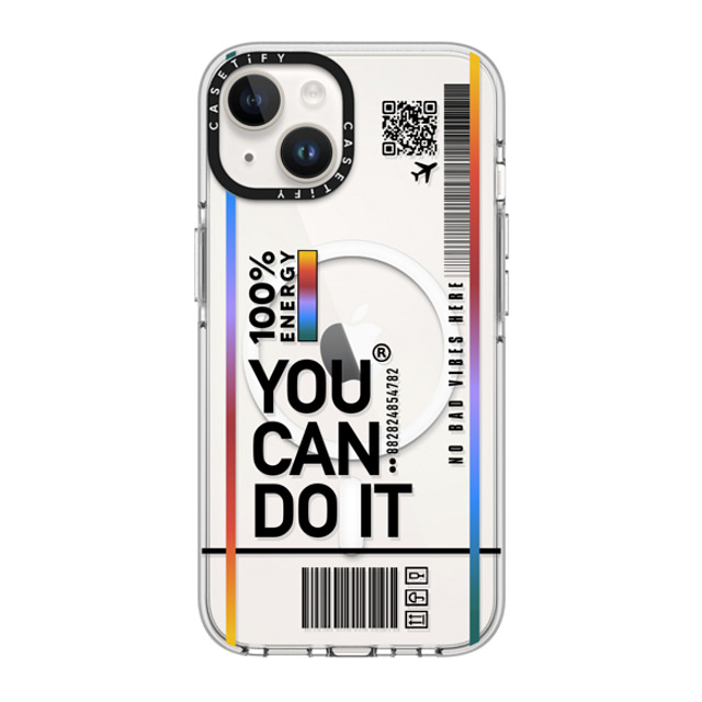 Realest Intentions x CASETiFY iPhone 14 ケース クリア クリア ケース MagSafe対応 You Can Do It