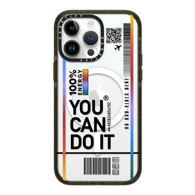 Realest Intentions x CASETiFY iPhone 14 Pro Max ケース ブラック インパクトケース MagSafe対応 You Can Do It