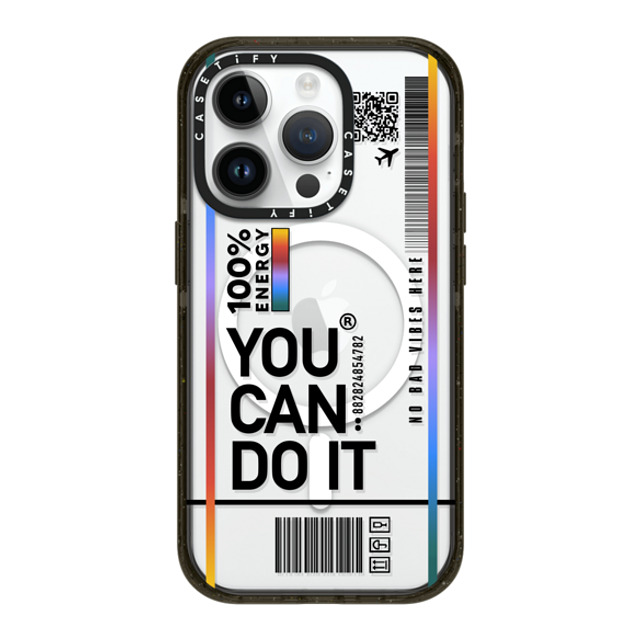 Realest Intentions x CASETiFY iPhone 14 Pro ケース ブラック インパクトケース MagSafe対応 You Can Do It