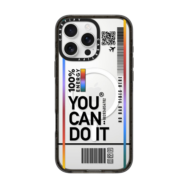 Realest Intentions x CASETiFY iPhone 16 Pro Max ケース ブラック インパクトケース MagSafe対応 You Can Do It