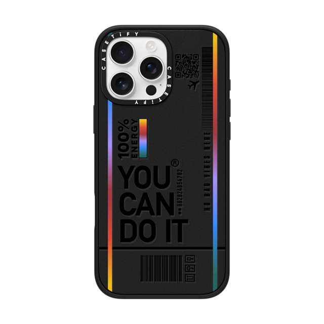 Realest Intentions x CASETiFY iPhone 16 Pro Max ケース マットブラック インパクトケース MagSafe対応 You Can Do It