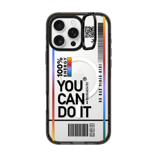 Realest Intentions x CASETiFY iPhone 16 Pro Max ケース ブラック インパクトリングスタンドケース MagSafe対応 You Can Do It