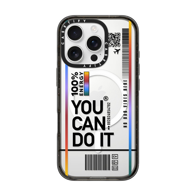 Realest Intentions x CASETiFY iPhone 16 Pro ケース ブラック インパクトケース MagSafe対応 You Can Do It