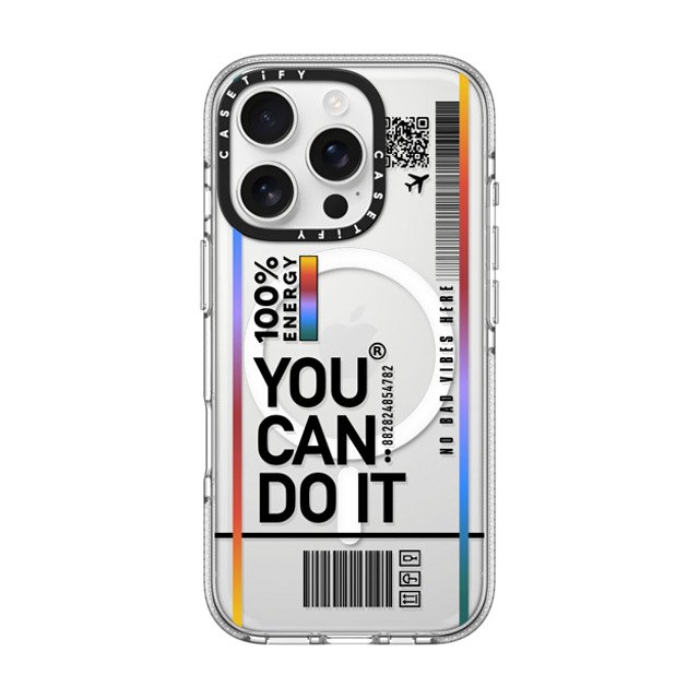 Realest Intentions x CASETiFY iPhone 16 Pro ケース クリア クリア ケース MagSafe対応 You Can Do It