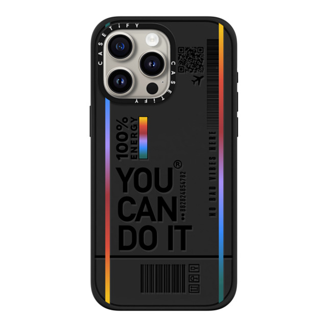 Realest Intentions x CASETiFY iPhone 15 Pro Max ケース マットブラック インパクトケース MagSafe対応 You Can Do It