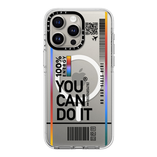 Realest Intentions x CASETiFY iPhone 15 Pro Max ケース クリア クリア ケース MagSafe対応 You Can Do It