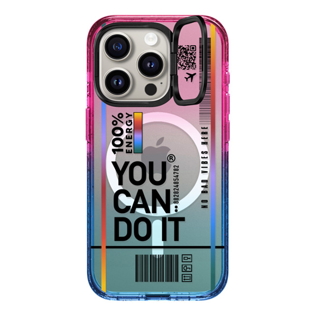 Realest Intentions x CASETiFY iPhone 15 Pro ケース Cotton Candy インパクトリングスタンドケース MagSafe対応 You Can Do It