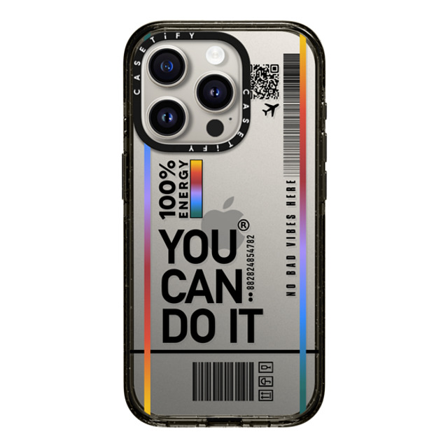 Realest Intentions x CASETiFY iPhone 15 Pro ケース ブラック インパクトケース You Can Do It