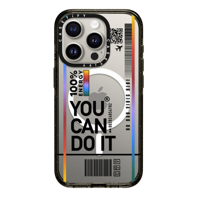 Realest Intentions x CASETiFY iPhone 15 Pro ケース ブラック インパクトケース MagSafe対応 You Can Do It