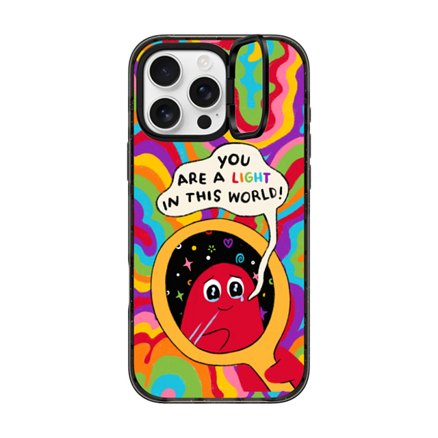 Slimy Oddity x CASETiFY iPhone 16 Pro Max Case Cartoon,Quote Black インパクトリングスタンドケース MagSafe対応 You Are A Light Mother's Day Slimy Oddity x CASETiFY iPhone 16 Pro Max Case Cartoon,Quote Black インパクトリングスタンドケース MagSafe対応 You Are A Light Mother's Day