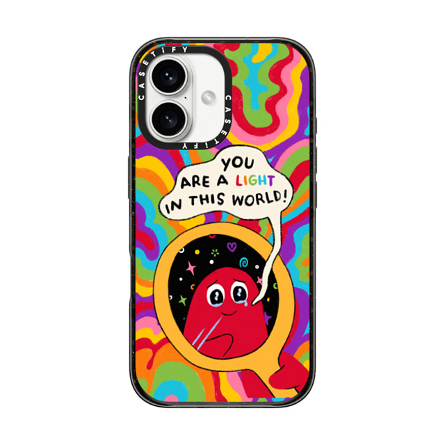 Slimy Oddity x CASETiFY iPhone 16 Case Cartoon,Quote Black Impact Case You Are A Light Mother's Day Slimy Oddity x CASETiFY iPhone 16 Case Cartoon,Quote Black Impact Case You Are A Light Mother's Day