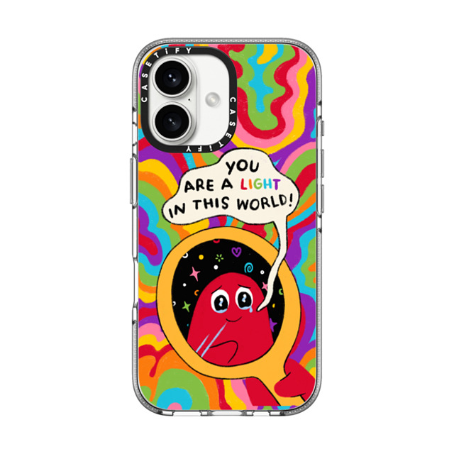 Slimy Oddity x CASETiFY iPhone 16 ケース Cartoon,Quote クリア クリア ケース MagSafe対応 You Are A Light Father's Day Slimy Oddity x CASETiFY iPhone 16 ケース Cartoon,Quote クリア クリア ケース MagSafe対応 You Are A Light Father's Day