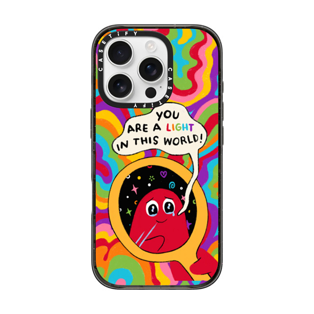 Slimy Oddity x CASETiFY iPhone 16 Pro Case Cartoon,Quote Black インパクトケース You Are A Light Mother's Day Slimy Oddity x CASETiFY iPhone 16 Pro Case Cartoon,Quote Black インパクトケース You Are A Light Mother's Day