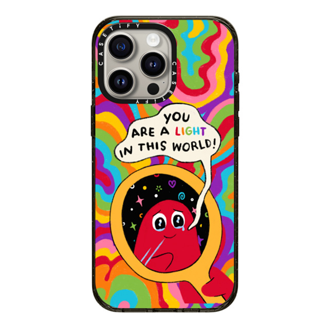 Slimy Oddity x CASETiFY iPhone 15 Pro Max ケース Cartoon,Quote ブラック インパクトケース MagSafe対応 You Are A Light Father's Day Slimy Oddity x CASETiFY iPhone 15 Pro Max ケース Cartoon,Quote ブラック インパクトケース MagSafe対応 You Are A Light Father's Day