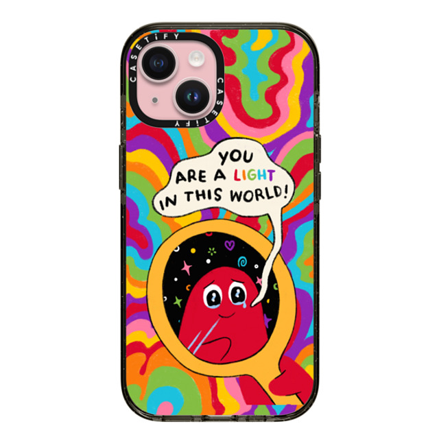 Slimy Oddity x CASETiFY iPhone 15 Case Cartoon,Quote Black Impact Case You Are A Light Mother's Day Slimy Oddity x CASETiFY iPhone 15 Case Cartoon,Quote Black Impact Case You Are A Light Mother's Day