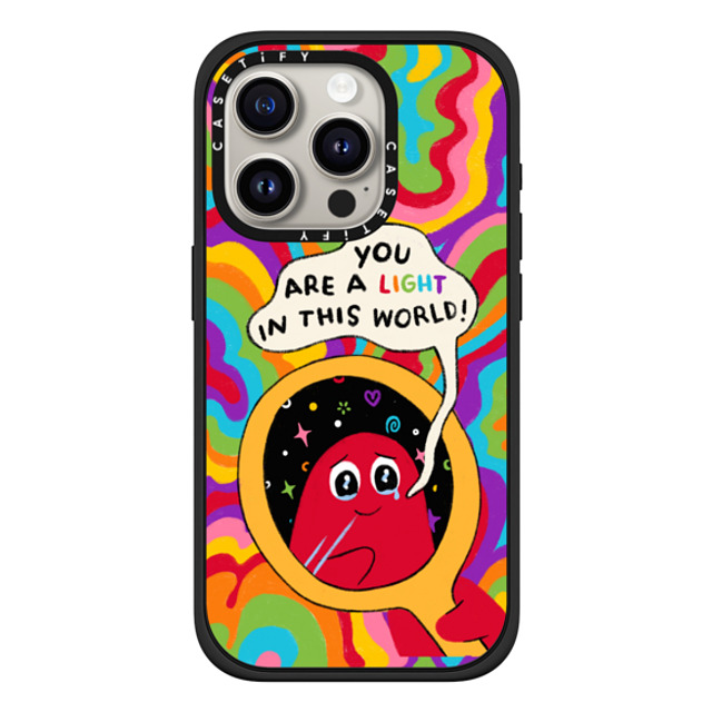 Slimy Oddity x CASETiFY iPhone 15 Pro ケース Cartoon,Quote マットブラック インパクトケース MagSafe対応 You Are A Light Father's Day Slimy Oddity x CASETiFY iPhone 15 Pro ケース Cartoon,Quote マットブラック インパクトケース MagSafe対応 You Are A Light Father's Day
