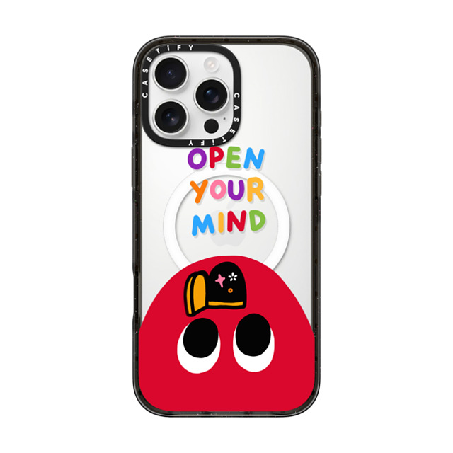 Slimy Oddity x CASETiFY iPhone 16 Pro Max Case Cartoon,Quote Black Impact Case MagSafe Compatible Open Your Mind Mother's Day Slimy Oddity x CASETiFY iPhone 16 Pro Max Case Cartoon,Quote Black Impact Case MagSafe Compatible Open Your Mind Mother's Day