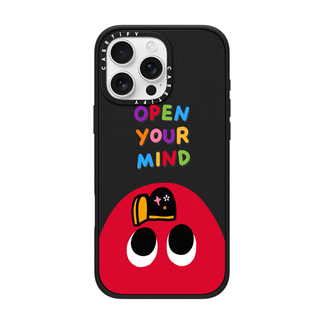 Slimy Oddity x CASETiFY iPhone 16 Pro Max Case Cartoon,Quote Matte Black Impact Case MagSafe Compatible Open Your Mind Mother's Day Slimy Oddity x CASETiFY iPhone 16 Pro Max Case Cartoon,Quote Matte Black Impact Case MagSafe Compatible Open Your Mind Mother's Day