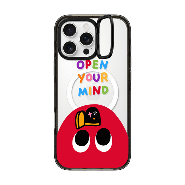 Slimy Oddity x CASETiFY iPhone 16 Pro Max ケース Cartoon,Quote ブラック インパクトリングスタンドケース MagSafe対応 Open Your Mind Father's Day Slimy Oddity x CASETiFY iPhone 16 Pro Max ケース Cartoon,Quote ブラック インパクトリングスタンドケース MagSafe対応 Open Your Mind Father's Day