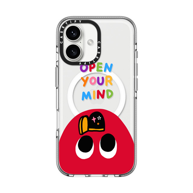 Slimy Oddity x CASETiFY iPhone 16 ケース Cartoon,Quote クリア クリア ケース MagSafe対応 Open Your Mind Father's Day Slimy Oddity x CASETiFY iPhone 16 ケース Cartoon,Quote クリア クリア ケース MagSafe対応 Open Your Mind Father's Day