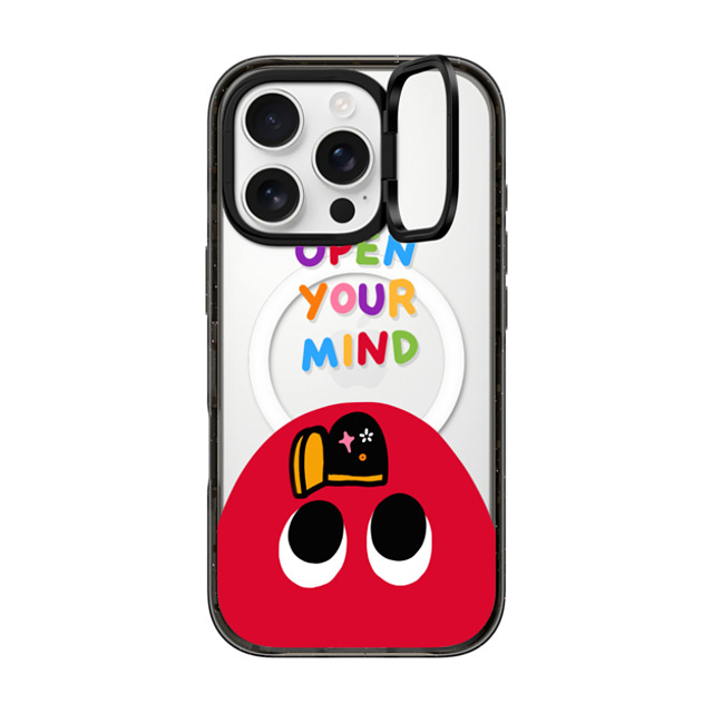 Slimy Oddity x CASETiFY iPhone 16 Pro Case Cartoon,Quote Black インパクトリングスタンドケース MagSafe対応 Open Your Mind Mother's Day Slimy Oddity x CASETiFY iPhone 16 Pro Case Cartoon,Quote Black インパクトリングスタンドケース MagSafe対応 Open Your Mind Mother's Day