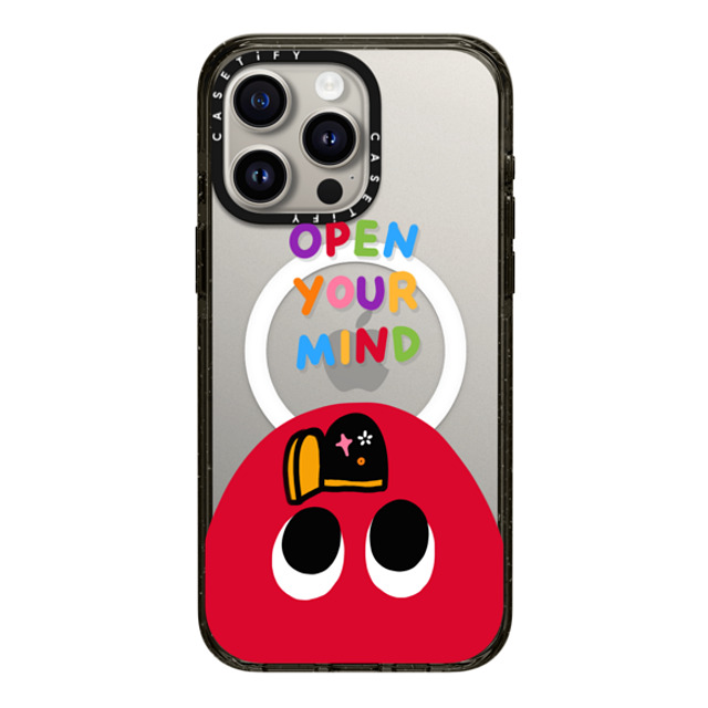 Slimy Oddity x CASETiFY iPhone 15 Pro Max Case Cartoon,Quote Black Impact Case MagSafe Compatible Open Your Mind Mother's Day Slimy Oddity x CASETiFY iPhone 15 Pro Max Case Cartoon,Quote Black Impact Case MagSafe Compatible Open Your Mind Mother's Day