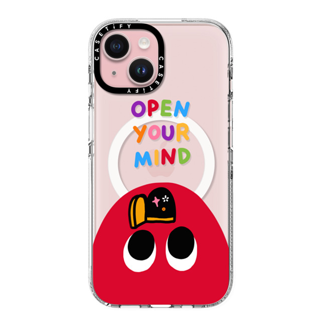 Slimy Oddity x CASETiFY iPhone 15 Case Cartoon,Quote Clear Clear Case MagSafe Compatible Open Your Mind Mother's Day Slimy Oddity x CASETiFY iPhone 15 Case Cartoon,Quote Clear Clear Case MagSafe Compatible Open Your Mind Mother's Day