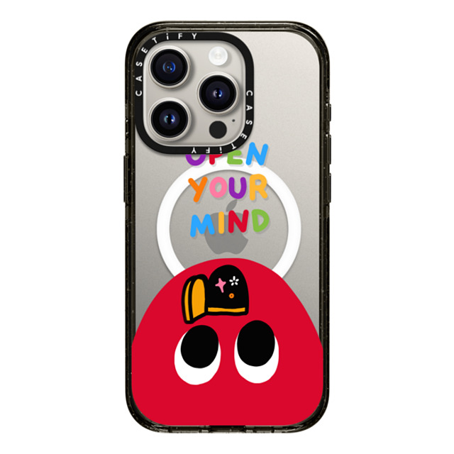 Slimy Oddity x CASETiFY iPhone 15 Pro Case Cartoon,Quote Black Impact Case MagSafe Compatible Open Your Mind Mother's Day Slimy Oddity x CASETiFY iPhone 15 Pro Case Cartoon,Quote Black Impact Case MagSafe Compatible Open Your Mind Mother's Day
