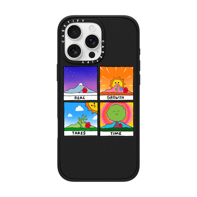 Slimy Oddity x CASETiFY iPhone 16 Pro Max ケース Polaroid,Cartoon マットブラック インパクトケース MagSafe対応 Real Growth Takes Time Father's Day Slimy Oddity x CASETiFY iPhone 16 Pro Max ケース Polaroid,Cartoon マットブラック インパクトケース MagSafe対応 Real Growth Takes Time Father's Day