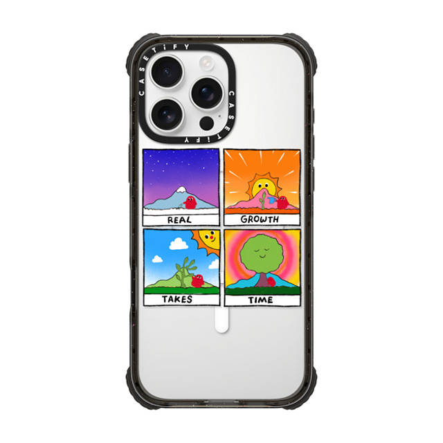 Slimy Oddity x CASETiFY iPhone 16 Pro Max ケース Polaroid,Cartoon ブラック ウルトラ インパクトケース MagSafe 対応 Real Growth Takes Time Father's Day Slimy Oddity x CASETiFY iPhone 16 Pro Max ケース Polaroid,Cartoon ブラック ウルトラ インパクトケース MagSafe 対応 Real Growth Takes Time Father's Day
