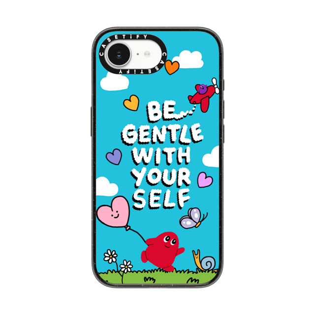 Slimy Oddity x CASETiFY iPhone 16e ケース Butterfly,Heart ブラック インパクトケース MagSafe対応 Be Gentle With Yourself Back to School Slimy Oddity x CASETiFY iPhone 16e ケース Butterfly,Heart ブラック インパクトケース MagSafe対応 Be Gentle With Yourself Back to School