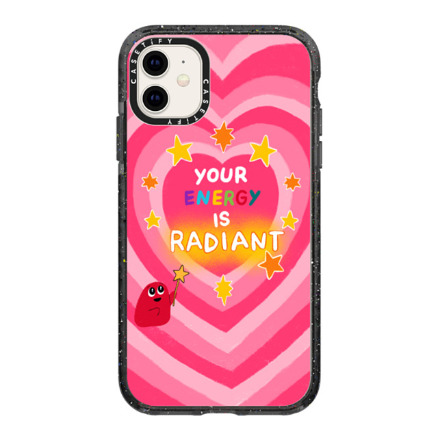 Slimy Oddity x CASETiFY iPhone 11 Case Black Impact Case Your Energy Is Radiant Slimy Oddity x CASETiFY iPhone 11 Case Black Impact Case Your Energy Is Radiant
