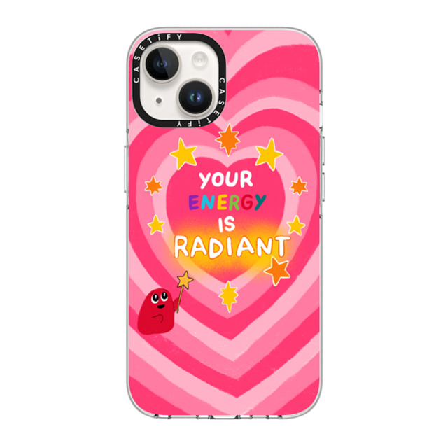 Slimy Oddity x CASETiFY iPhone 14 Case Clear Clear Case MagSafe Compatible Your Energy Is Radiant Slimy Oddity x CASETiFY iPhone 14 Case Clear Clear Case MagSafe Compatible Your Energy Is Radiant