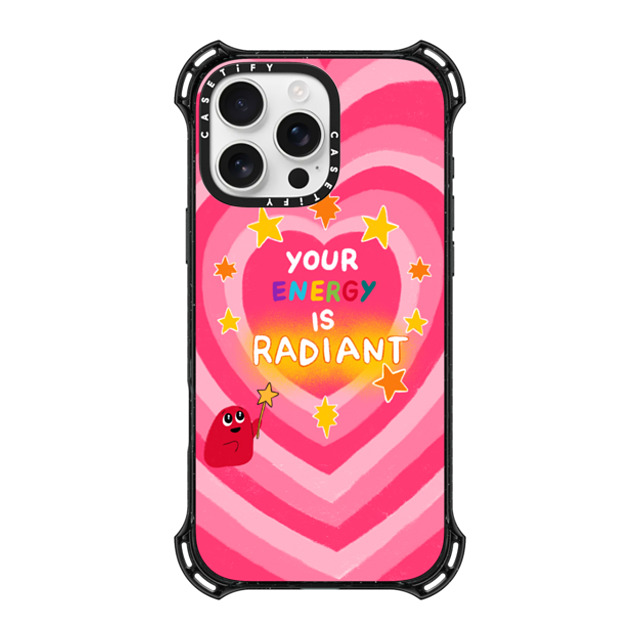 Slimy Oddity x CASETiFY iPhone 16 Pro Max Case Black バウンスケース Your Energy Is Radiant Slimy Oddity x CASETiFY iPhone 16 Pro Max Case Black バウンスケース Your Energy Is Radiant