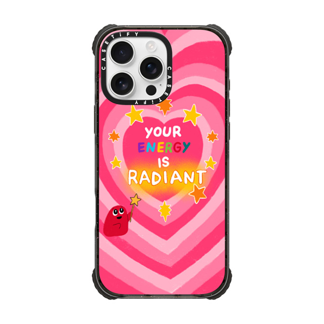 Slimy Oddity x CASETiFY iPhone 16 Pro Max Case Black ウルトラ インパクトケース MagSafe 対応 Your Energy Is Radiant Slimy Oddity x CASETiFY iPhone 16 Pro Max Case Black ウルトラ インパクトケース MagSafe 対応 Your Energy Is Radiant