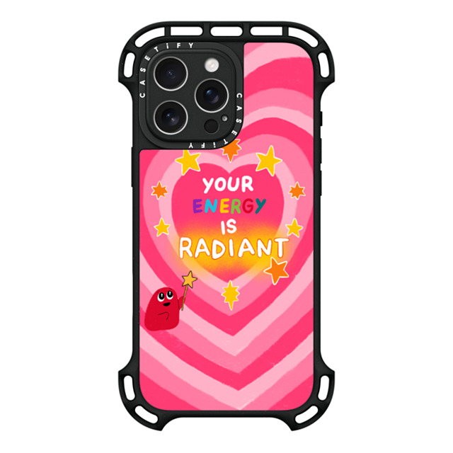 Slimy Oddity x CASETiFY iPhone 16 Pro Max Case Black ウルトラ バウンスケース MagSafe対応 Your Energy Is Radiant Slimy Oddity x CASETiFY iPhone 16 Pro Max Case Black ウルトラ バウンスケース MagSafe対応 Your Energy Is Radiant