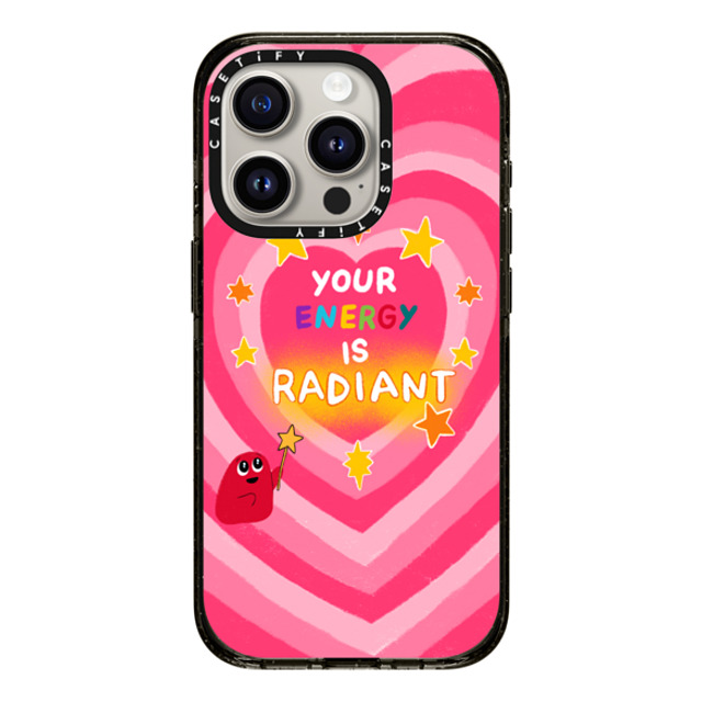 Slimy Oddity x CASETiFY iPhone 15 Pro Case Black Impact Case Your Energy Is Radiant Slimy Oddity x CASETiFY iPhone 15 Pro Case Black Impact Case Your Energy Is Radiant
