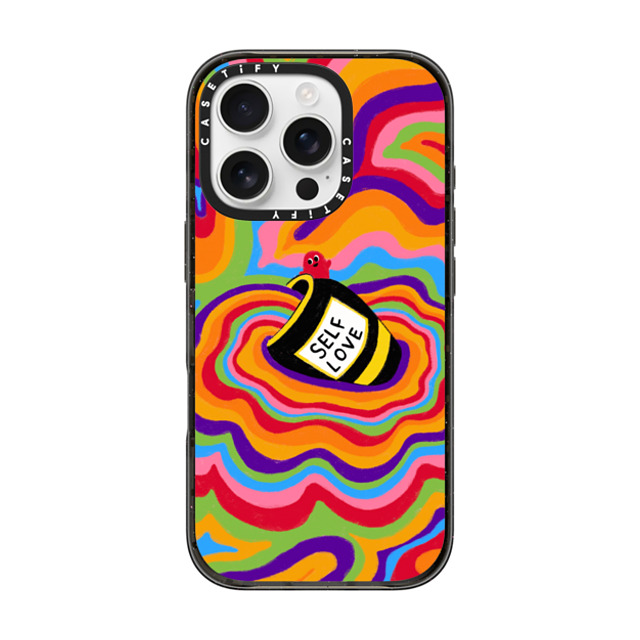 Slimy Oddity x CASETiFY iPhone 16 Pro ケース Cartoon,Quote ブラック インパクトケース 自分へのご褒美ギフト Back to School Slimy Oddity x CASETiFY iPhone 16 Pro ケース Cartoon,Quote ブラック インパクトケース 自分へのご褒美ギフト Back to School