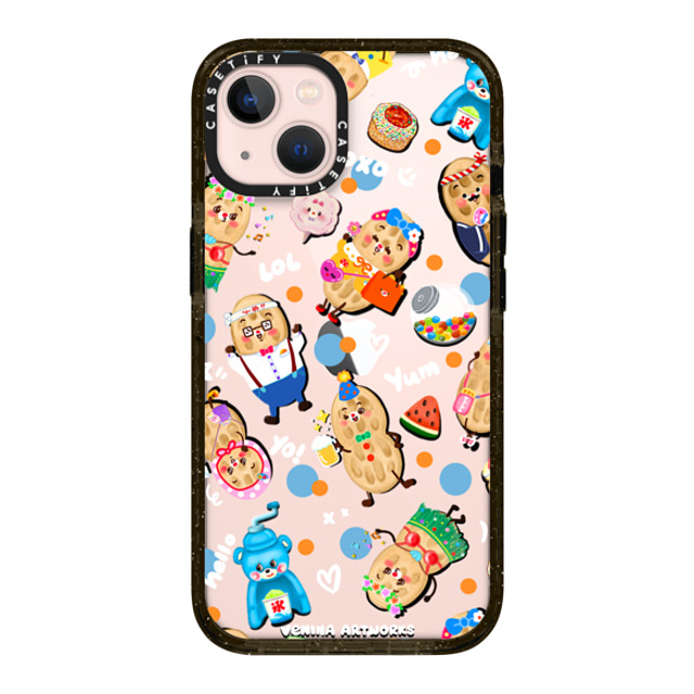 Venina_artworks x CASETiFY iPhone 13 ケース ブラック インパクトケース Peanuts Buddy