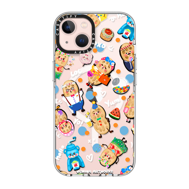 Venina_artworks x CASETiFY iPhone 13 ケース クリア クリア ケース MagSafe対応 Peanuts Buddy