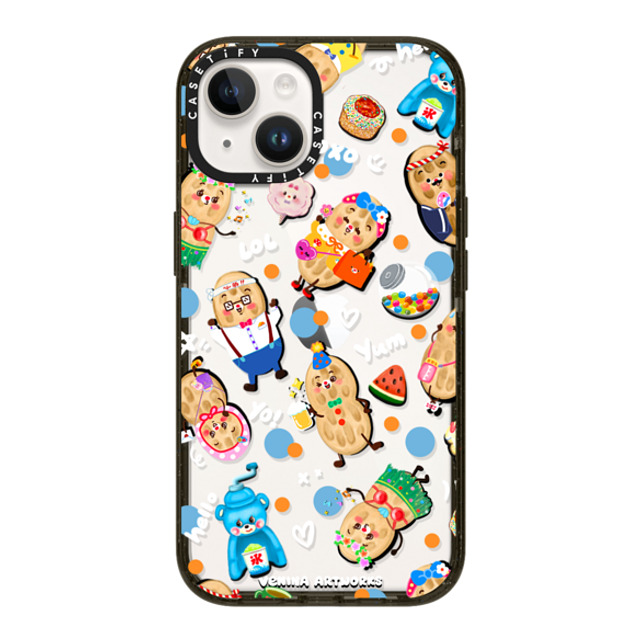 Venina_artworks x CASETiFY iPhone 14 ケース ブラック インパクトケース Peanuts Buddy