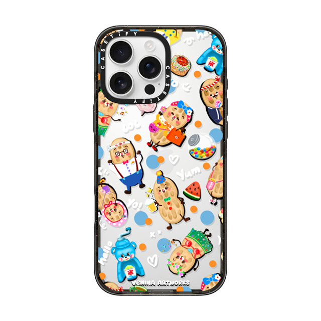 Venina_artworks x CASETiFY iPhone 16 Pro Max ケース ブラック インパクトケース Peanuts Buddy