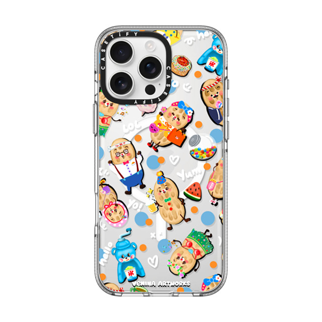 Venina_artworks x CASETiFY iPhone 16 Pro Max ケース クリア クリア ケース MagSafe対応 Peanuts Buddy