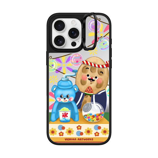 Venina_artworks x CASETiFY iPhone 16 Pro Max Case Silver on Black ミラー リングスタンドケース MagSafe対応 Summer Time Venina_artworks x CASETiFY iPhone 16 Pro Max Case Silver on Black ミラー リングスタンドケース MagSafe対応 Summer Time