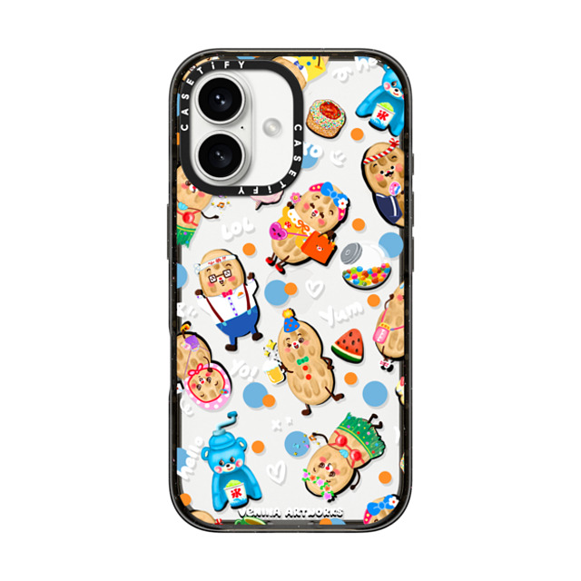 Venina_artworks x CASETiFY iPhone 16 ケース ブラック インパクトケース Peanuts Buddy