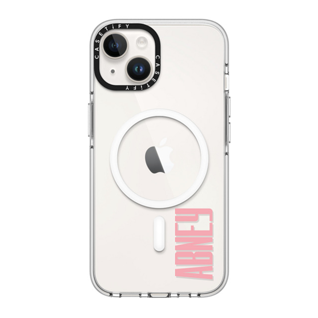 CASETiFY iPhone 14 Case Clear Clear Case MagSafe Compatible Custom Case - ABNEY CASETiFY iPhone 14 Case Clear Clear Case MagSafe Compatible Custom Case - ABNEY
