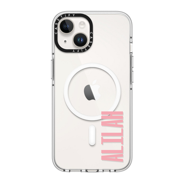 CASETiFY iPhone 14 Case Clear Clear Case MagSafe Compatible Custom Case - alilah CASETiFY iPhone 14 Case Clear Clear Case MagSafe Compatible Custom Case - alilah
